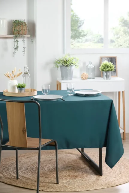 Față de masă Nelson 145X240 cm, culoare turcoaz, 100% poliester - imagine 2