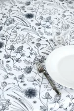 Față de masă Pissenlit 140X240 cm, culoare antracit, 100% poliester