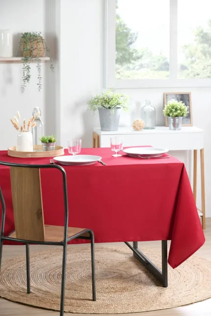Față de masă Nelson 145X300 cm, culoare roșu, 100% poliester - imagine 2