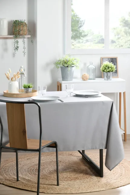 Față de masă Nelson 145X200 cm, culoare gri, 100% poliester - imagine 2