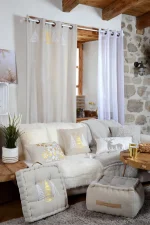 Pătură Mouton 130X160 cm, culoare alb, 100% poliester - imagine 3