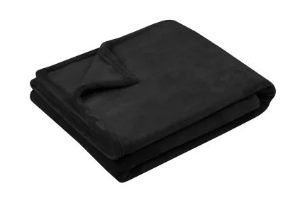 Pătură Doudou 130X160 cm, culoare negru, 100% poliester - imagine 2