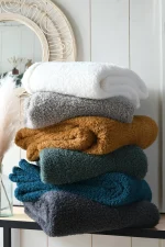 Pătură Montreal 130X160 cm, culoare crem, 100% poliester - imagine 4