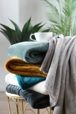 Pătură Stanford 130X160 cm, culoare Natural, 100% poliester