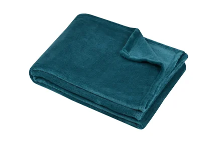 Pătură Stanford 130X160 cm, culoare verde petrol, 100% poliester - imagine 2