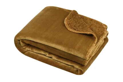 Pătură Michigan 130X160 cm, culoare cappuccino, 100% poliester - imagine 2