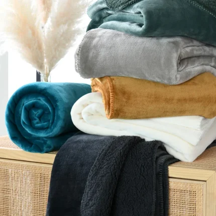 Pătură Michigan 130X160 cm, culoare Cappuccino, 100% poliester