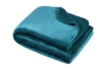 Pătură Michigan 130X160 cm, culoare verde petrol, 100% poliester - imagine 2