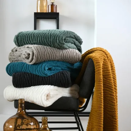 Pătură Columbia 130X160 cm, culoare Antracit, 100% poliester