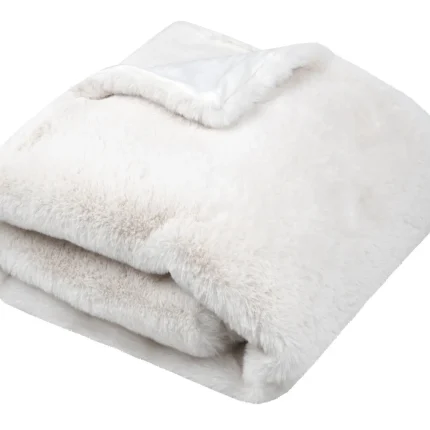 Pătură Bostan 130X160 cm, culoare crem, 100% poliester