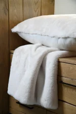 Pătură Bostan 130X160 cm, culoare Crem, 100% poliester