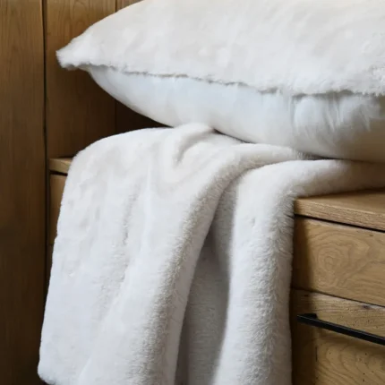 Pătură Bostan 130X160 cm, culoare Crem, 100% poliester