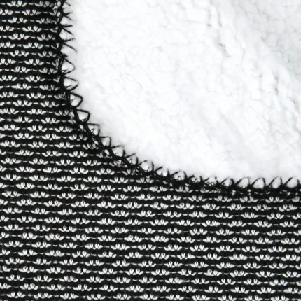 Pătură Dookie 130X160 cm, culoare negru/alb, 100% poliester