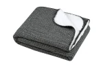 Pătură Dookie 130X160 cm, culoare Negru/Alb, 100% poliester - imagine 3