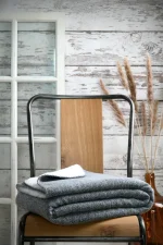 Pătură Rusty 130X160 cm, culoare gri, 100% poliester - imagine 4