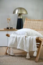 Pătură Balma 125X150 cm, culoare in, 10% lurex 90% bumbac - imagine 4