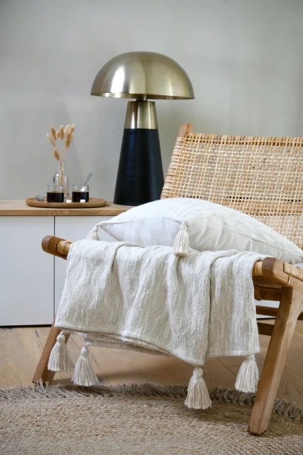 Pătură Balma 125X150 cm, culoare in, 10% lurex 90% bumbac - imagine 4