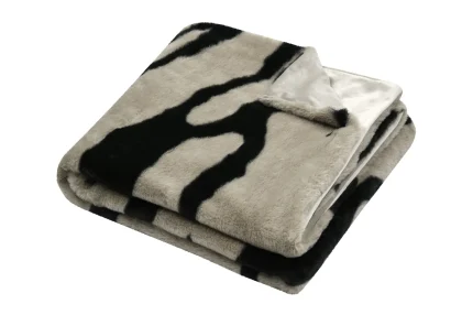 Pătură Fauves 130X160 cm, culoare greige, 100% poliester - imagine 2