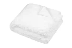 Pătură Cosylife 130X160 cm, culoare alb, 100% poliester