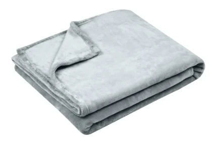 Pătură Doudou Gri 180X220 cm, culoare perlă, 100% poliester - imagine 2