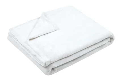 Pătură Doudou 180X220 cm, culoare alb, 100% poliester - imagine 2