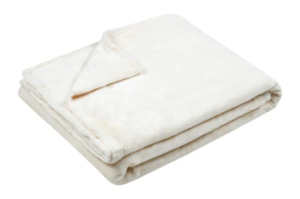 Pătură Doudou 180X220 cm, culoare crem, 100% poliester - imagine 2