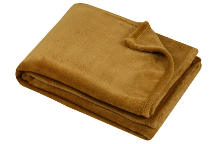 Pătură Stanford 180X220 cm, culoare cappuccino, 100% poliester - imagine 2