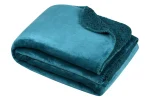 Pătură Michigan 180X220 cm, culoare verde petrol, 100% poliester - imagine 2