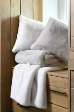 Pătură Bostan 180X220 cm, culoare natural, 100% poliester - imagine 3