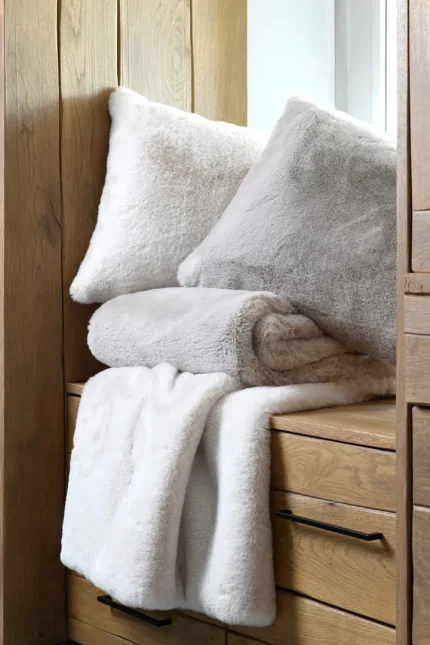 Pătură Bostan 180X220 cm, culoare natural, 100% poliester - imagine 3