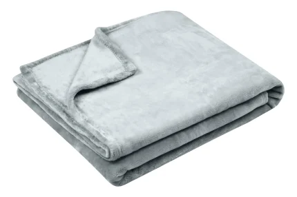 Pătură Doudou Gri 220X240 cm, culoare perlă, 100% poliester - imagine 2