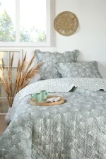 Cuvertură matlasată Nova 260X240 cm, culoare verde pastel, 100% poliester - imagine 5