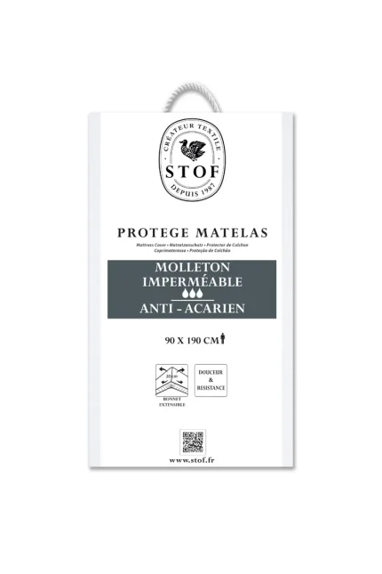 Protecție saltea Serena 90X190 cm, culoare alb - imagine 4