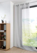 Perdea Monna 135X260 cm, culoare gri, 100% poliester - imagine 2