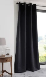 Draperie Notte 135X250 cm, culoare negru, 100% poliester - imagine 3