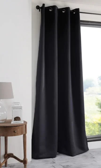 Draperie Notte 135X250 cm, culoare negru, 100% poliester - imagine 3