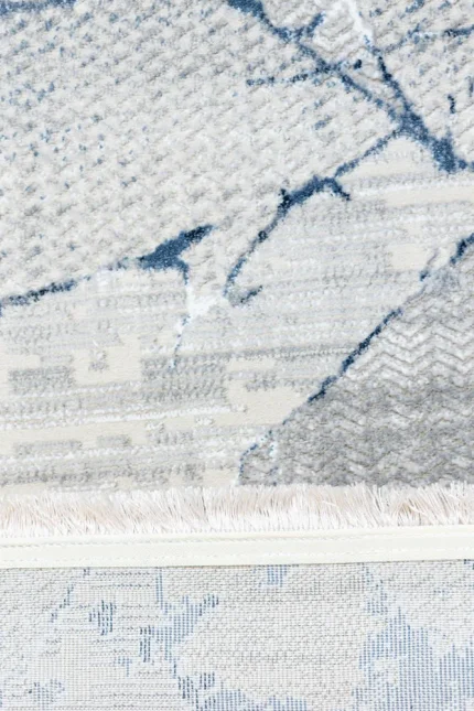 Covor living NOVA LUX 53388B Albastru / Alb - imagine 6