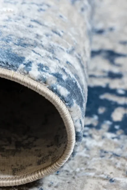 Covor living NOVA LUX 53187B Albastru / Alb - imagine 4