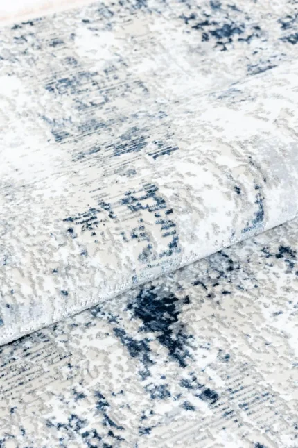 Covor living NOVA LUX 53189B Albastru / Alb - imagine 7