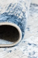 Covor living NOVA LUX 53292B Albastru / Alb - imagine 4