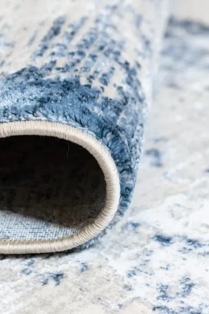 Covor living NOVA LUX 53292B Albastru / Alb - imagine 4