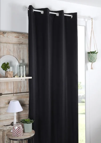 Draperie Copenhague 140X260 cm, culoare negru, 100% poliester - imagine 3