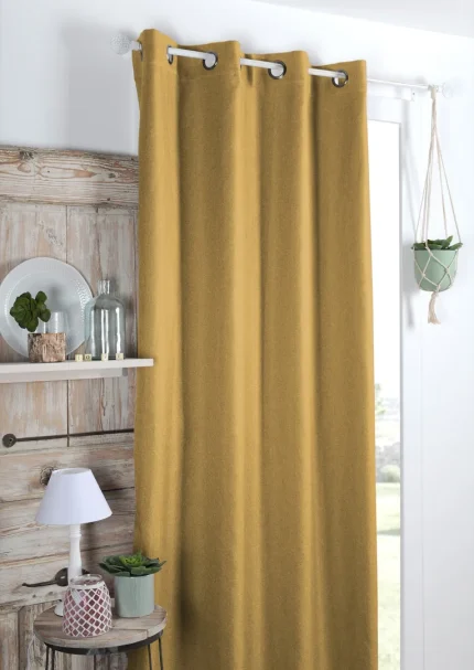 Draperie Blackout Copenhague 140X260 cm, culoare muștar, 100% poliester - imagine 2