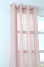 Perdea Paloma 140X260 cm, culoare roz pudră, 100% poliester - imagine 4