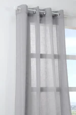 Perdea Paloma 140X260 cm, culoare gri, 100% poliester - imagine 2