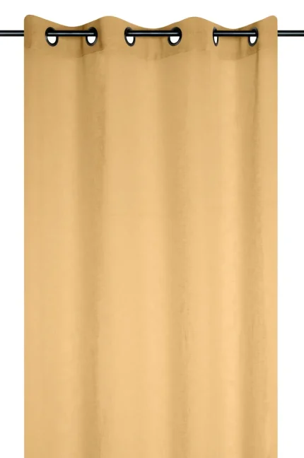 Perdea Paloma 140X260 cm, culoare muștar, 100% poliester - imagine 2