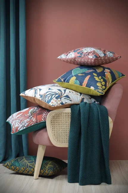 Perdea Paloma 140X260 cm, culoare verde petrol, 100% poliester - imagine 3