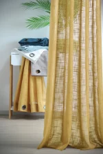 Perdea Ontario 135X260 cm, culoare muștar, 100% poliester - imagine 3