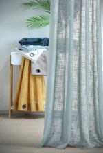 Perdea Ontario 135X260 cm, culoare bleu, 100% poliester - imagine 3