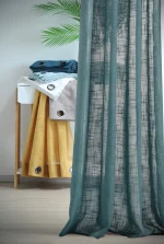 Perdea Ontario 135X260 cm, culoare turcoaz, 100% poliester - imagine 2